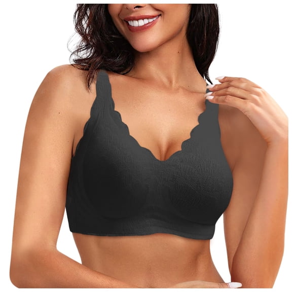 Women's Plus Size Unpadded Lace Underwire Bra - Breathable, Adjustable Straps - Nylon Spandex for All-Day Comfort