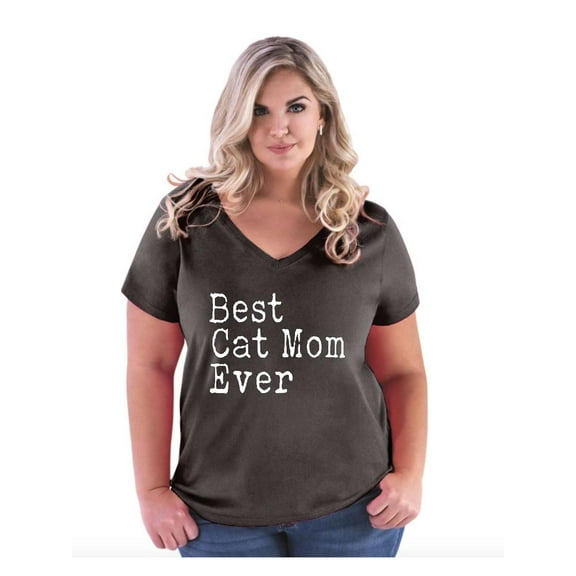 Women's Plus Size V-neck T-Shirt - Best Cat Mom