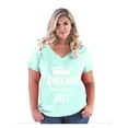 thumbnail image 1 of IWPF - Women's Plus Size V-neck T-Shirt - Birthday Gift Queens Are Born in July, 1 of 3