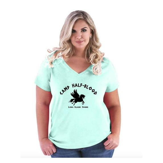 Women's Plus Size V-neck T-Shirt - Camp Half Blood Demigods