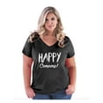 thumbnail image 1 of Women's Plus Size V-neck T-Shirt - Camping, 1 of 3