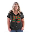 thumbnail image 1 of Women's Plus Size V-neck T-Shirt - Christmas Snowman Scarf, 1 of 3