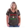 thumbnail image 1 of Women's Plus Size V-neck T-Shirt - Christmas Wrapper, 1 of 3