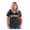 thumbnail image 1 of Women's Plus Size V-neck T-Shirt - Detroit, 1 of 3