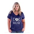 thumbnail image 1 of Women's Plus Size V-neck T-Shirt - Dog Mom, 1 of 3