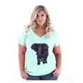 thumbnail image 1 of IWPF - Women's Plus Size V-neck T-Shirt - Elephant, 1 of 3
