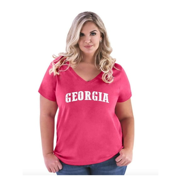 Women's Plus Size V-neck T-Shirt - Georgia