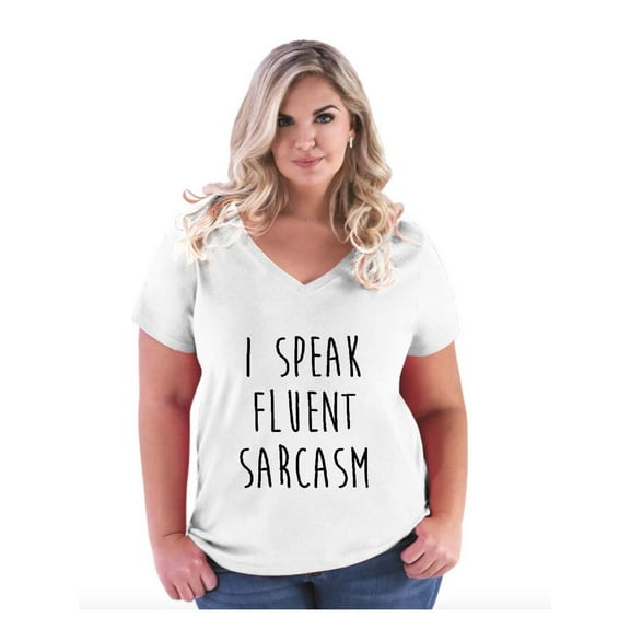 IWPF - Women's Plus Size V-neck T-Shirt - I Speak Fluent Sarcasm