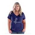 thumbnail image 1 of Women's Plus Size V-neck T-Shirt - Keep Calm Ok Not That Calm, 1 of 3