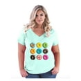 thumbnail image 1 of Women's Plus Size V-neck T-Shirt - Love Food Donuts Doughnuts, 1 of 3