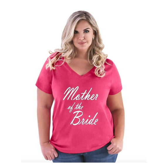 Women's Plus Size V-neck T-Shirt - Mother of the Bride