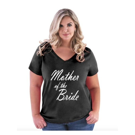 Women's Plus Size V-neck T-Shirt - Mother of the Bride