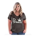 thumbnail image 1 of Women's Plus Size V-neck T-Shirt - Princess Crown, 1 of 3