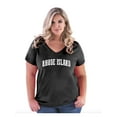 thumbnail image 1 of Women's Plus Size V-neck T-Shirt - Rhode Island, 1 of 3