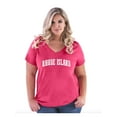 thumbnail image 1 of Women's Plus Size V-neck T-Shirt - Rhode Island, 1 of 3
