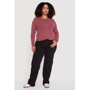Womens Plus Size VIP Solid Straight Leg Utility Jeans