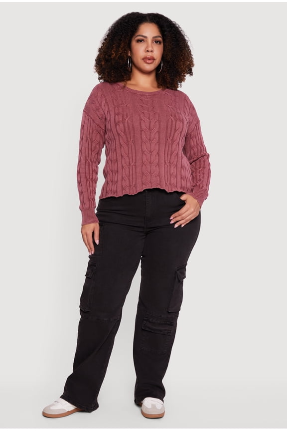 Women's Plus Size VIP Solid Straight Leg Utility Jeans