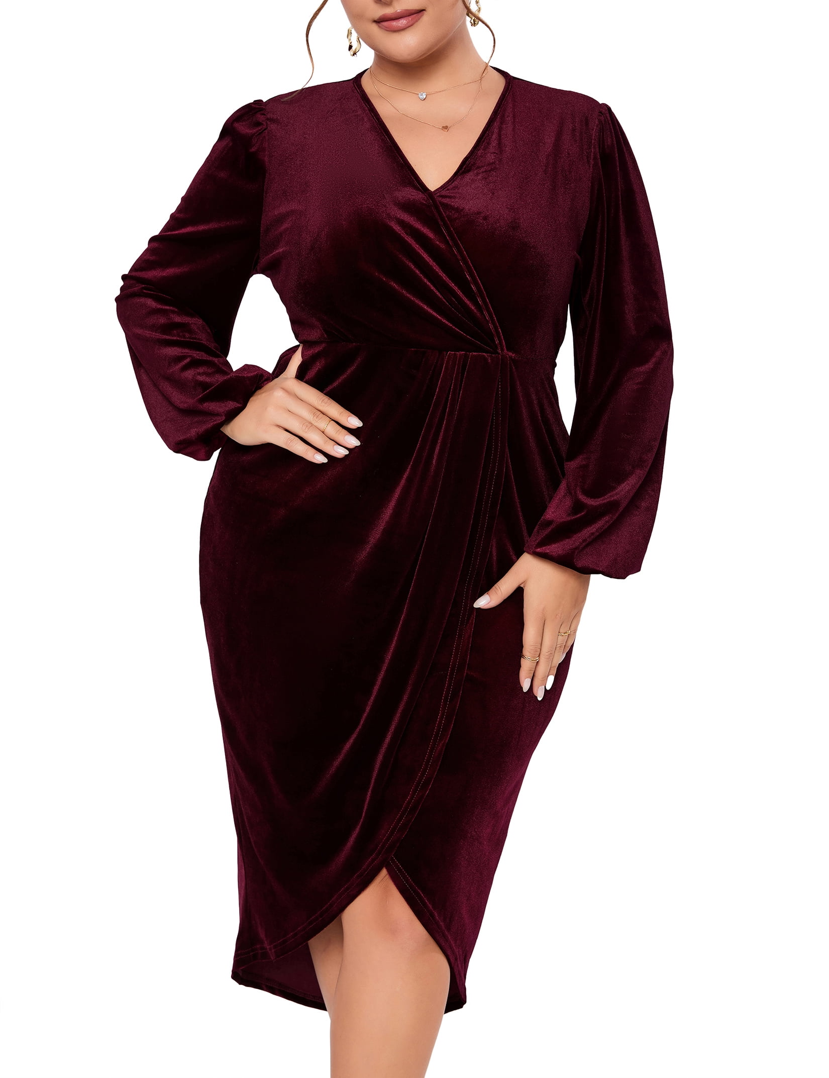 Cocktail Dress Amazon Black Plus Size Dresses Janelle Plus: Black Velvet  Shimmer  The Mimi Boutique