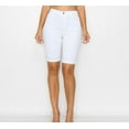 thumbnail image 1 of Women's Plus Size White Bermuda Shorts, 1 of 3