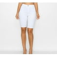 thumbnail image 1 of Women's Plus Size White Bermuda Shorts, 1 of 3