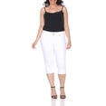 thumbnail image 1 of Women's Plus Size White Capri Jeans, 1 of 2