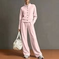 thumbnail image 1 of Women's Wide Leg Casual Sweatsuit Set Cardigan and Sweatpants, 1 of 6