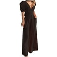 thumbnail image 1 of Women's Plus Size Wide Leg Jumpsuit - Solid Color, Short Sleeve, Fashionable & Elegant, All-Season Fit - S-XXXL, 1 of 5