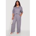 thumbnail image 1 of Women's Plus Size Wide Leg Textured Knit Pants, 1 of 4