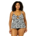 thumbnail image 1 of Women's Plus Size Wild Cat Ring Easy Tankini Swim Top, 1 of 7