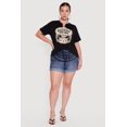 thumbnail image 1 of Women's Plus Size Wild Heart Rodeo Angel Graphic Slashed Tee, 1 of 4
