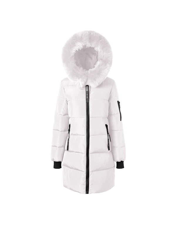 Women's Plus Size Winter Coat Loose Thick Hooded Long Down Jacket