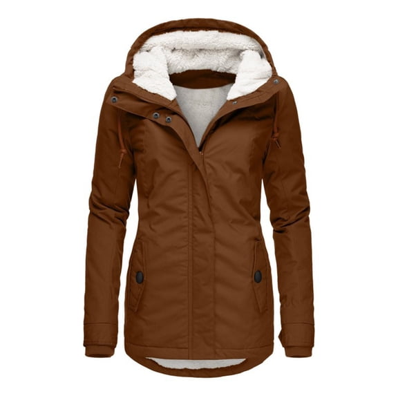 Women's Plus Size Winter Coat Recycled Puffer Jacket Warm Thicken Parka Overcoat with Removable Hood