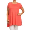 thumbnail image 1 of Women's Casual Plus Size Solid Color Blouse Tunic Top Shirt, 1 of 4