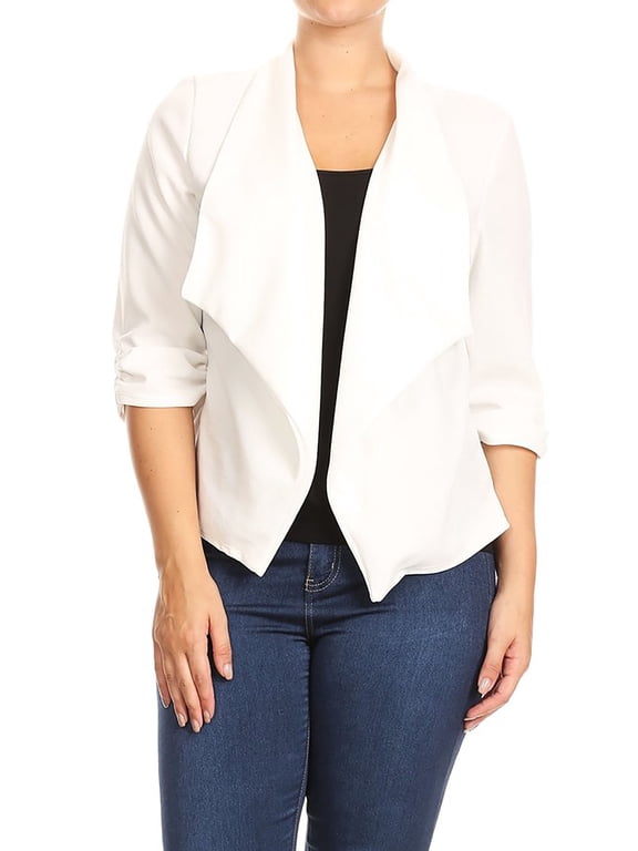 Women's Plus Size Women's Trendy Style Open Front Casual Blazer Jacket