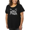 thumbnail image 1 of Women's Plus Size Word Art T-shirt - Drums, 1 of 3