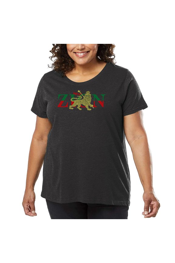 Women's Plus Size Word Art T-shirt - Zion - One Love