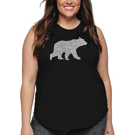 Women's Plus Size Word Art Tank Top - Mama Bear