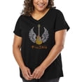 thumbnail image 1 of Women's Plus Size Word Art V-Neck - LYRICS TO FREEBIRD, 1 of 3