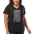 thumbnail image 1 of Women's Plus Size Word Art V-Neck - National Anthem Flag, 1 of 3