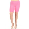 thumbnail image 1 of Women's Plus Size Workout Elastic High Waist Basic Active Yoga Casual Biker Shorts Pants, 1 of 3