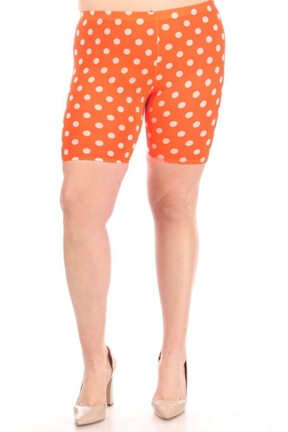 Women's Plus Size Workout High Waist Stretch Active Yoga Print Basic Biker Shorts Pants