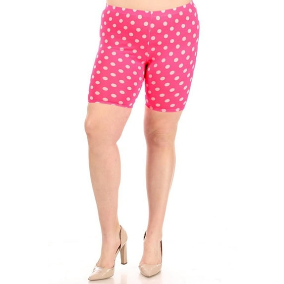Women's Plus Size Workout High Waist Stretch Active Yoga Print Basic Biker Shorts Pants