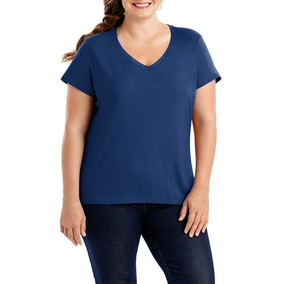 Women's Plus-Size X-temp Short Sleeve V-neck