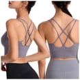 thumbnail image 1 of Women's Plus Size No Underwire Thin Strap Yoga Sports Bra Fitness Sports Underwear, 1 of 2