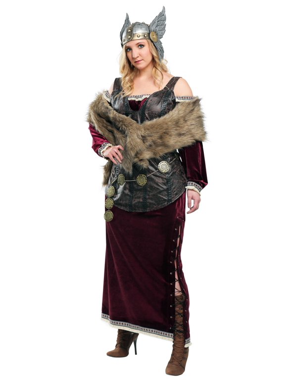 Women's Plus Sized Viking Goddess Costume