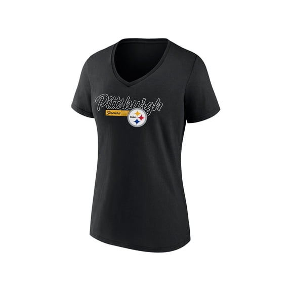 NFL Pittsburgh Steelers Women's Cotton Black Short Sleeve T-Shirt