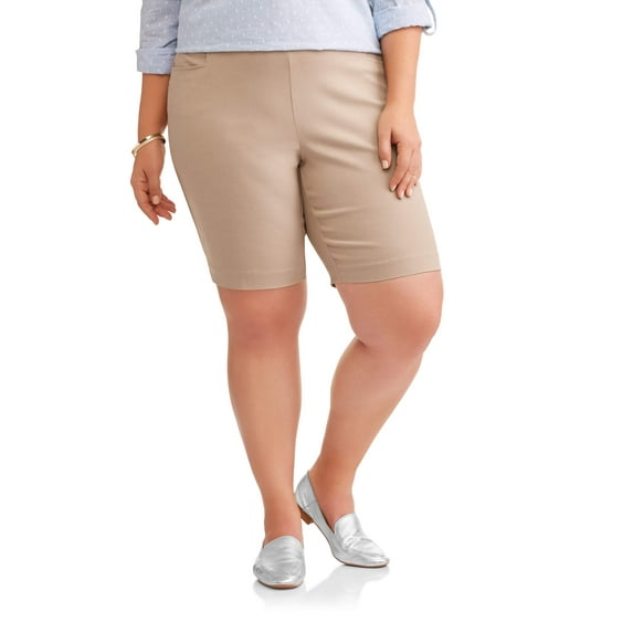 Women's Plus Stretch Woven Bermuda Short