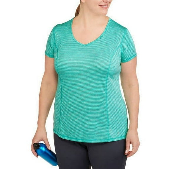 Women's Plus Stripe V-Neck Tee