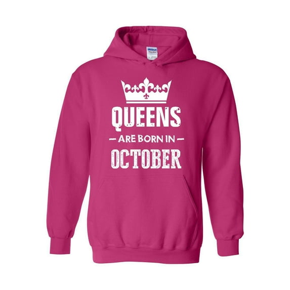 Women's Plus Sweatshirts and Hoodies - Birthday Gift Queens Are Born in October
