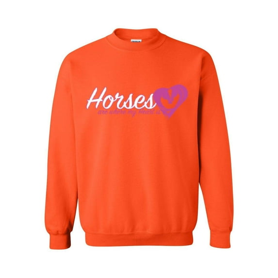 Women's Plus Sweatshirts and Hoodies - Horses Where My Heart Is